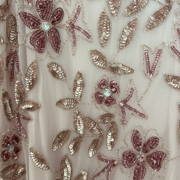 Adrianna Papell Godet Gown in Blush Pink - Size 18 - Picture 2 of 9